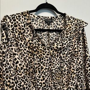 Miss Selfridge Ruched Sleeveless Blouse in Black and Brown